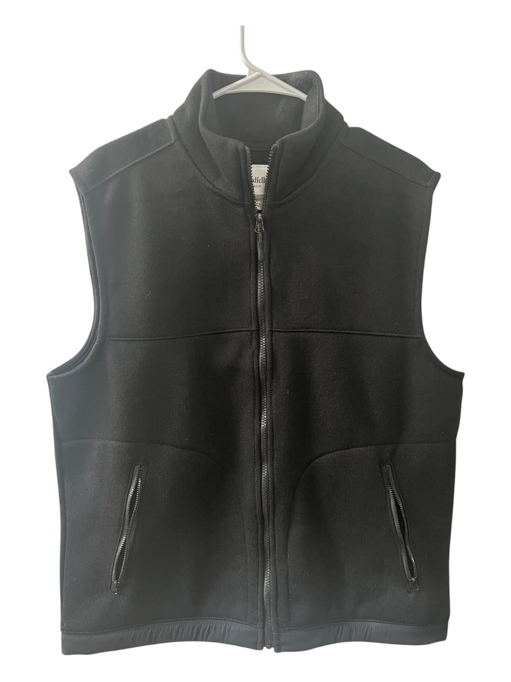Goodfellow & Co Black Fleece Zip Vest Size L Men NWT